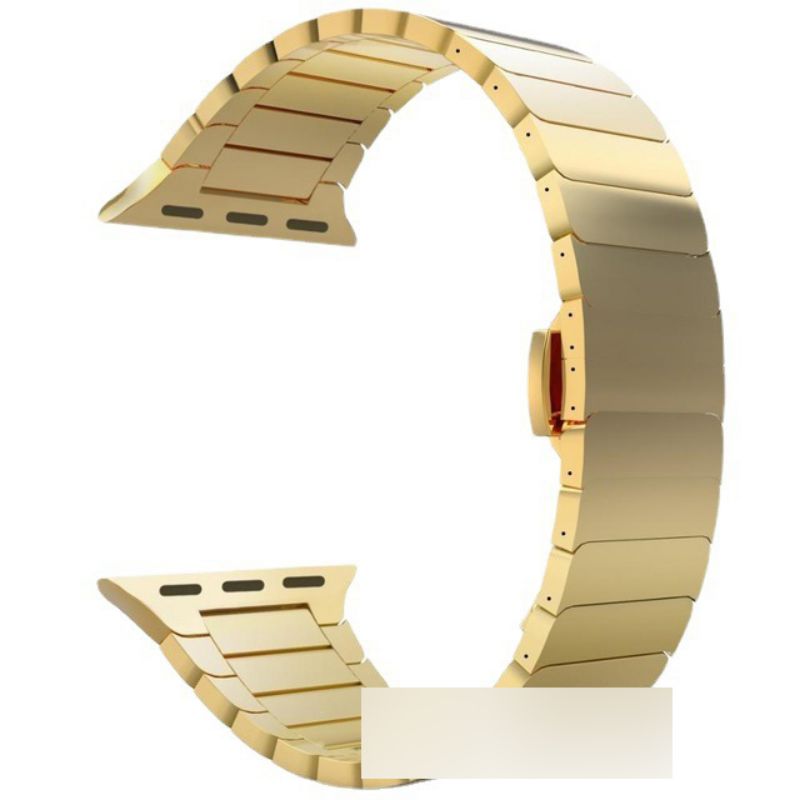 Fashion Rose Gold Stainless Steel Metal Bamboo Buckle Watch Strap,Men