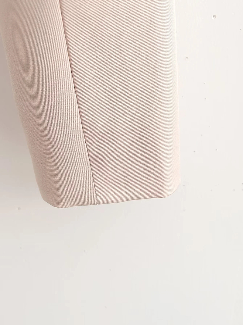 Fashion Khaki Polyester Lapel Jacket,Coat-Jacket