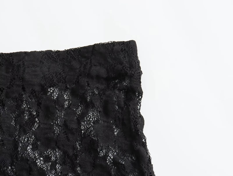 Fashion Black Slit Lace Leggings,Pants