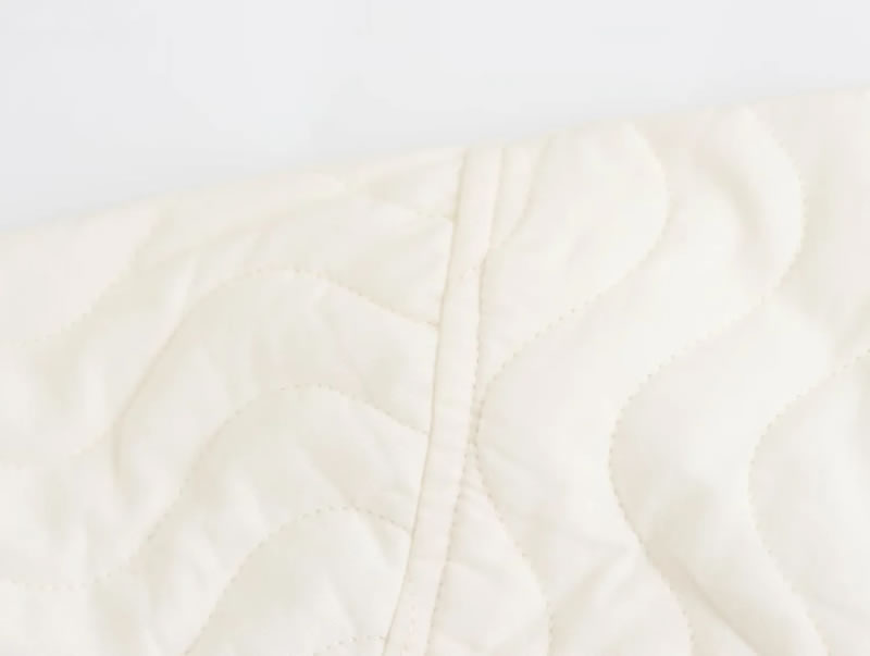 Fashion White Cotton Embroidered Lace-up Jacket,Coat-Jacket