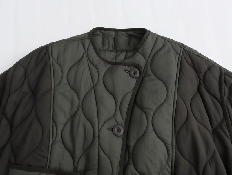 Fashion Black Cotton Embroidery Buttoned Jacket,Coat-Jacket