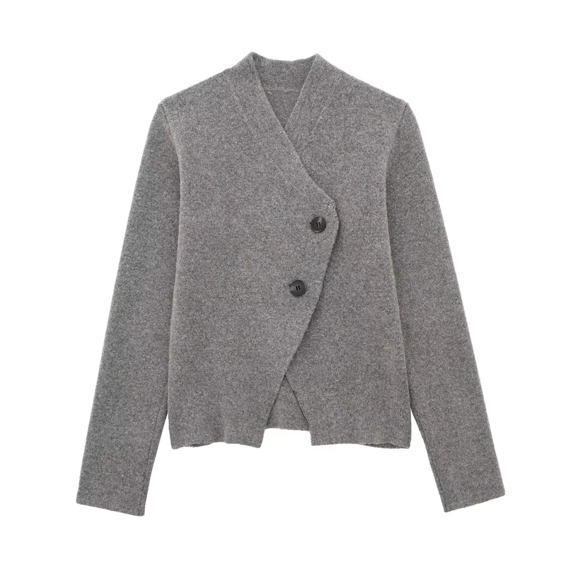 Fashion Grey Knitted Cardigan Jacket,Sweater