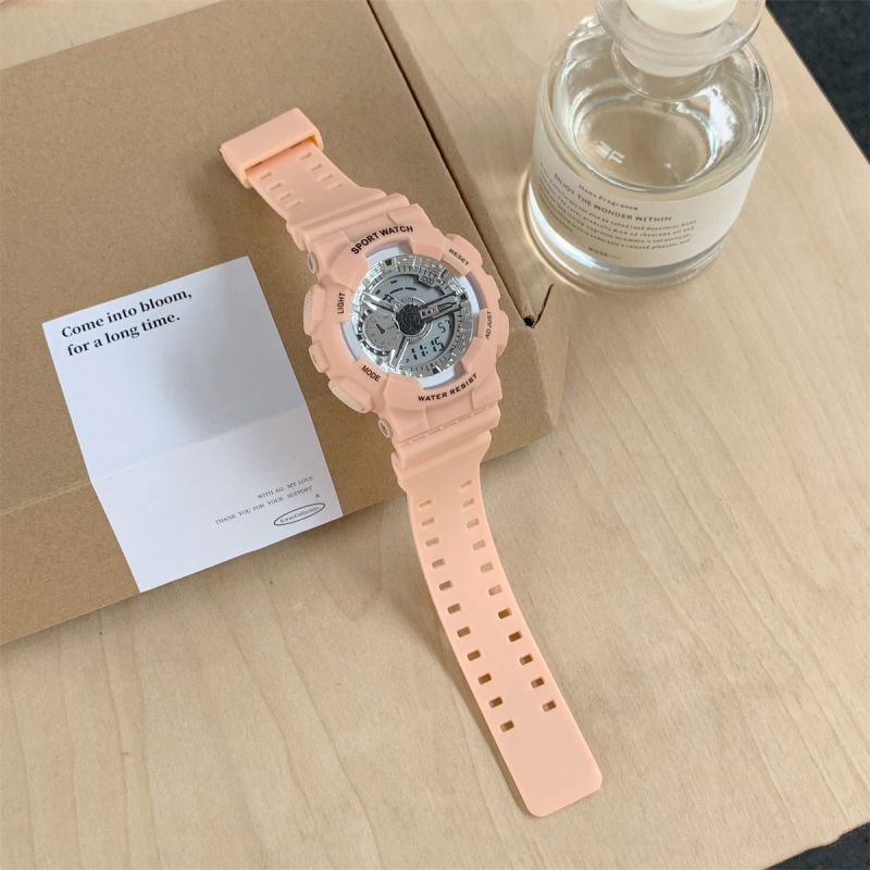 Fashion Pink With Silver Frame Stainless Steel Round Dial Watch,Ladies Watches