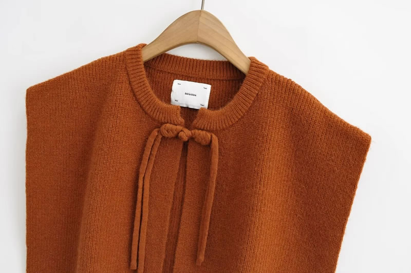Fashion Light Khaki Wool Knitted Disc Button Shawl,knitting Wool Scaves
