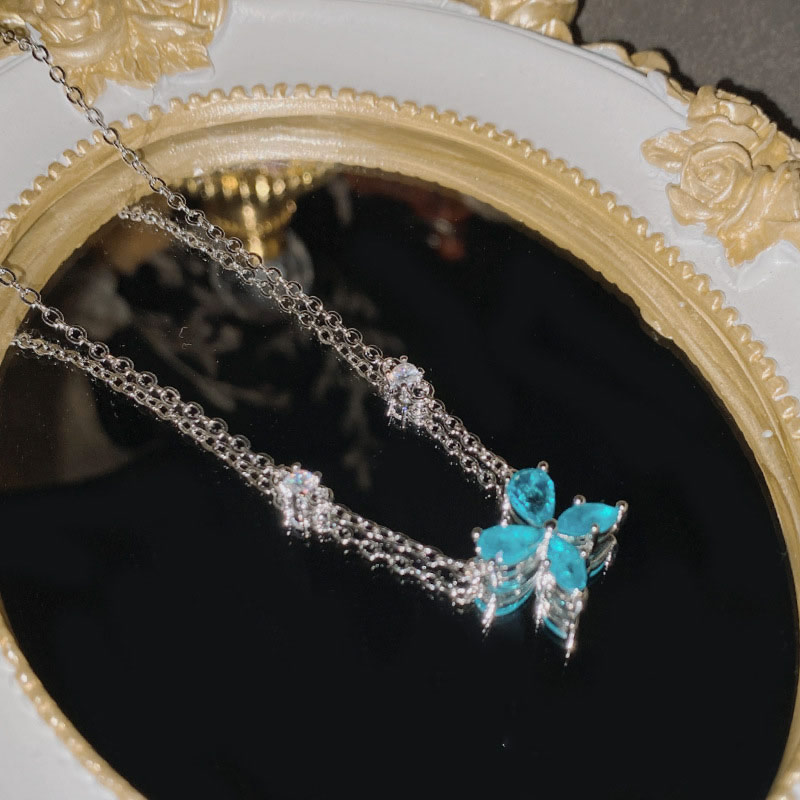 Fashion Ring 0639 Blue Green Opening Copper Diamond Geometric Ring,Rings