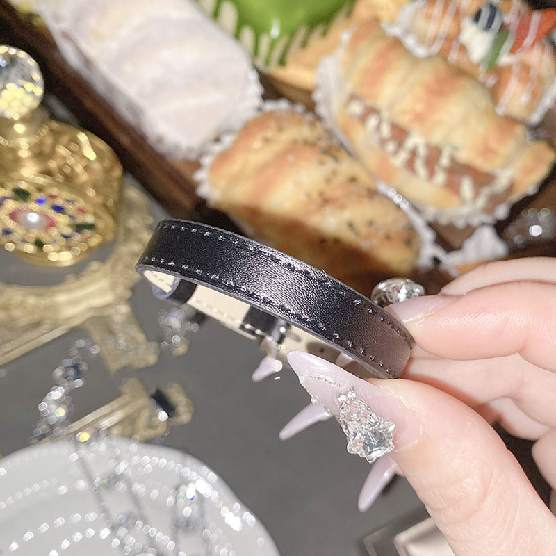 Fashion Bracelet 0121 Strap About 10mm Geometric Bracelet With Genuine Leather Strap,Bracelets