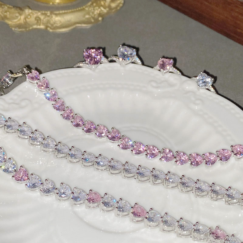 Fashion Bracelet 0127 Pink Copper Diamond Geometric Bracelet,Bracelets
