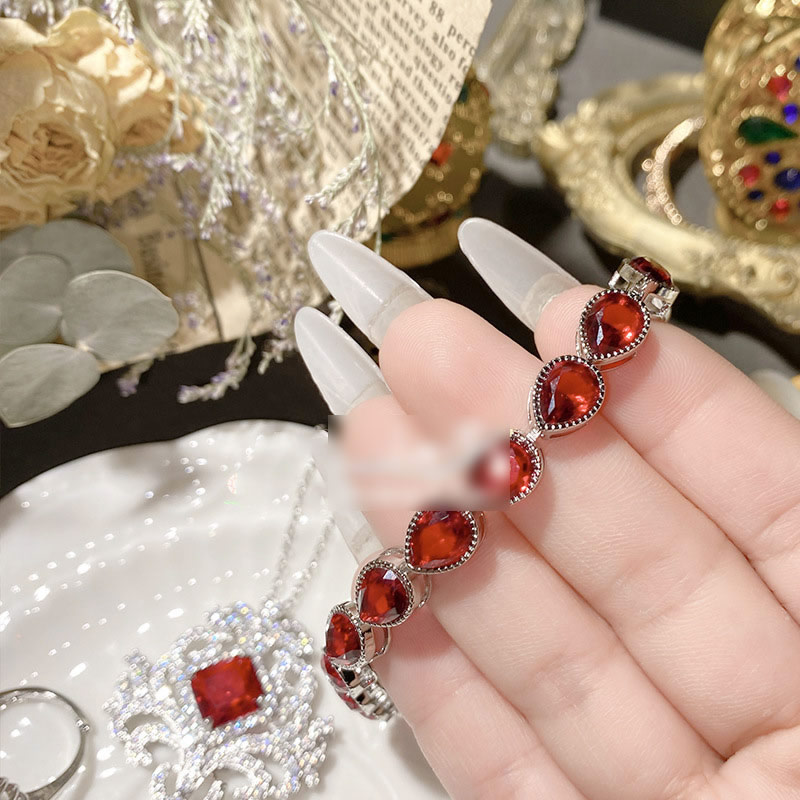 Fashion Bracelet 0028 Red About 16+5cm Copper Diamond Drop Bracelet,Bracelets