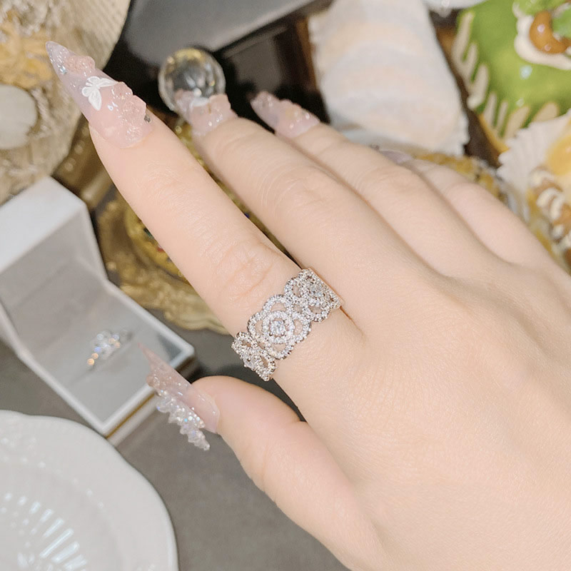 Fashion Ring 0606 Full Of Diamonds Copper Diamond Geometric Ring,Rings