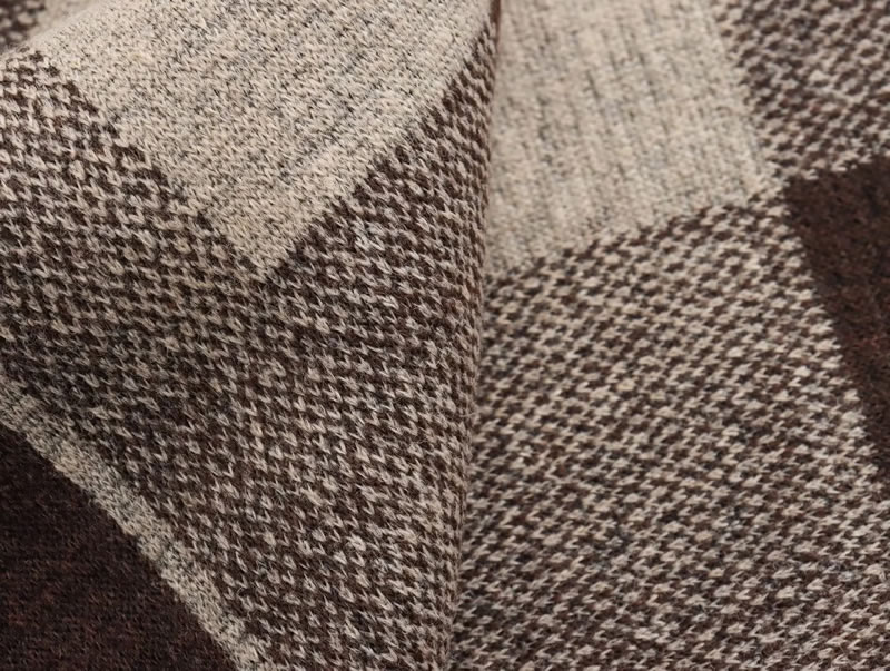 Fashion Black And Gray Grid Knitted Plaid Fringed Shawl,knitting Wool Scaves