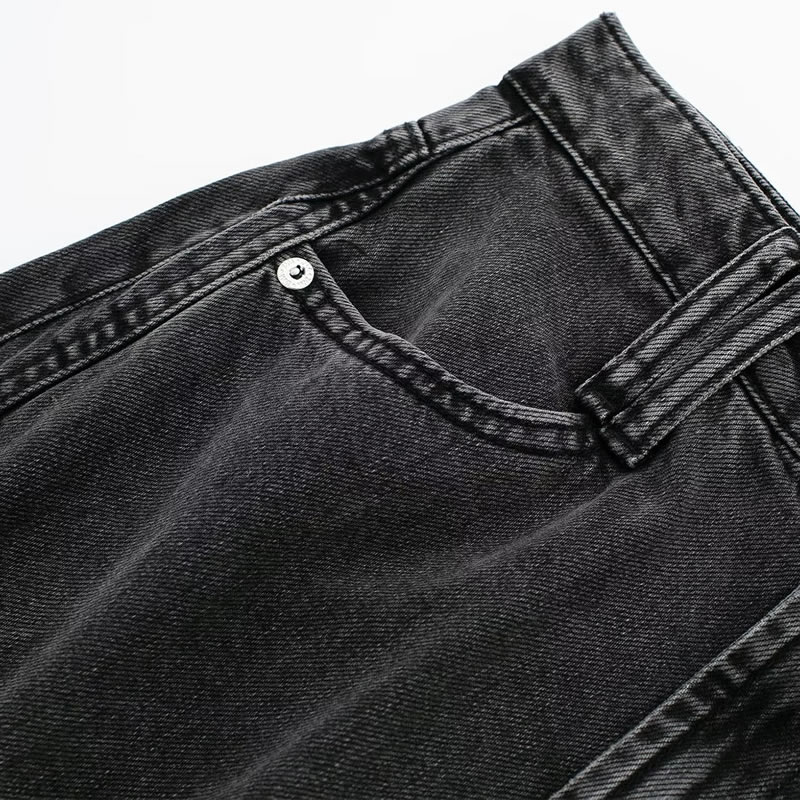 Fashion Grey Cargo Multi-pocket Straight-leg Trousers,Pants