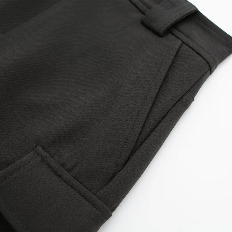 Fashion Grey Blend Pocket Shorts,Shorts