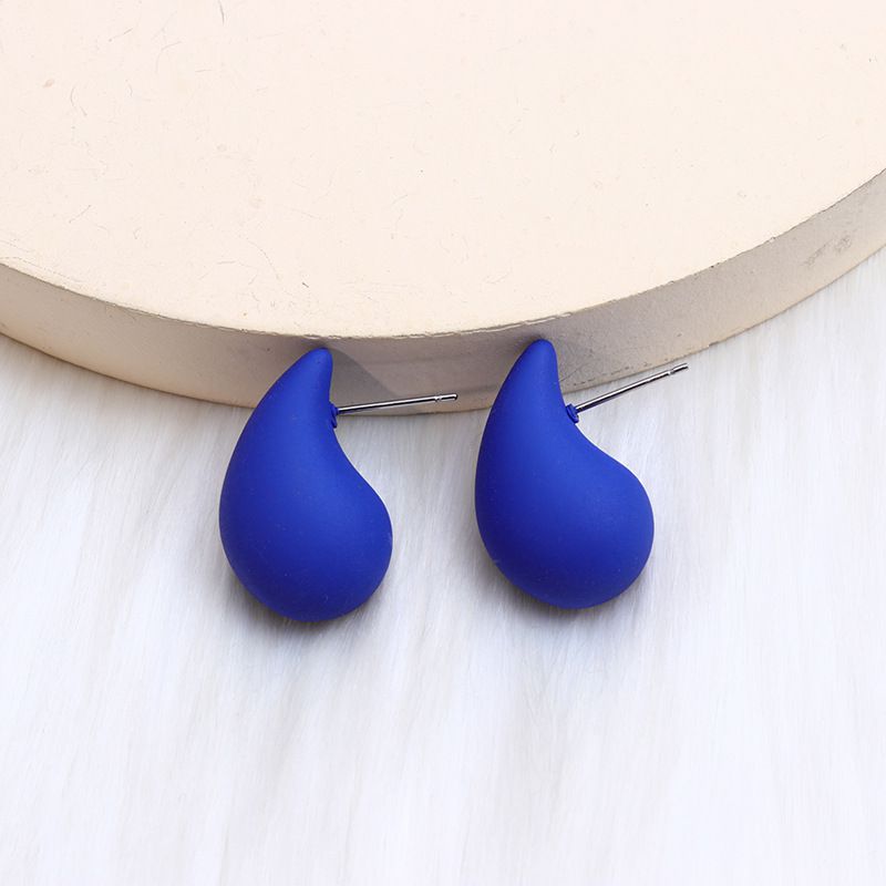 Fashion Purple Water Drop-large Size Acrylic Water Drop Earrings,Stud Earrings
