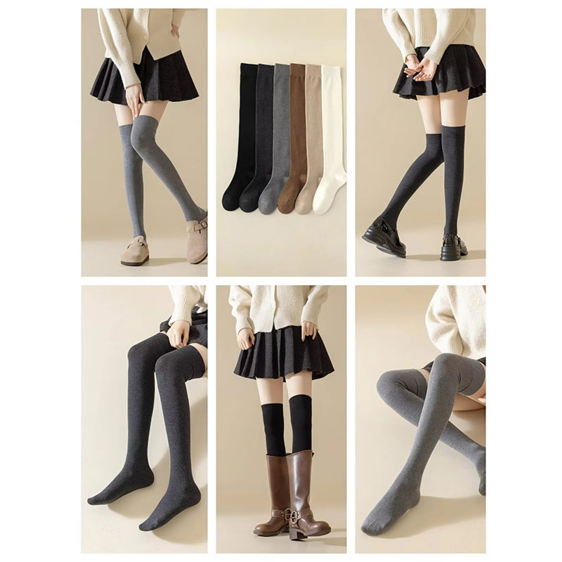 Fashion Dark Gray Wool Knitted Over-the-knee Socks,Fashion Socks