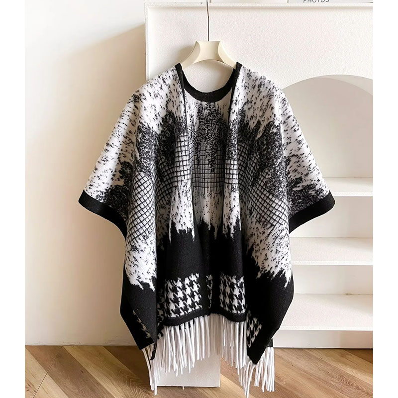Fashion Coffee Khaki Faux Cashmere Printed Fringed Shawl,knitting Wool Scaves