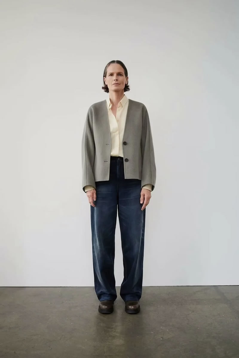 Fashion Khaki Solid Color V-neck Jacket,Coat-Jacket