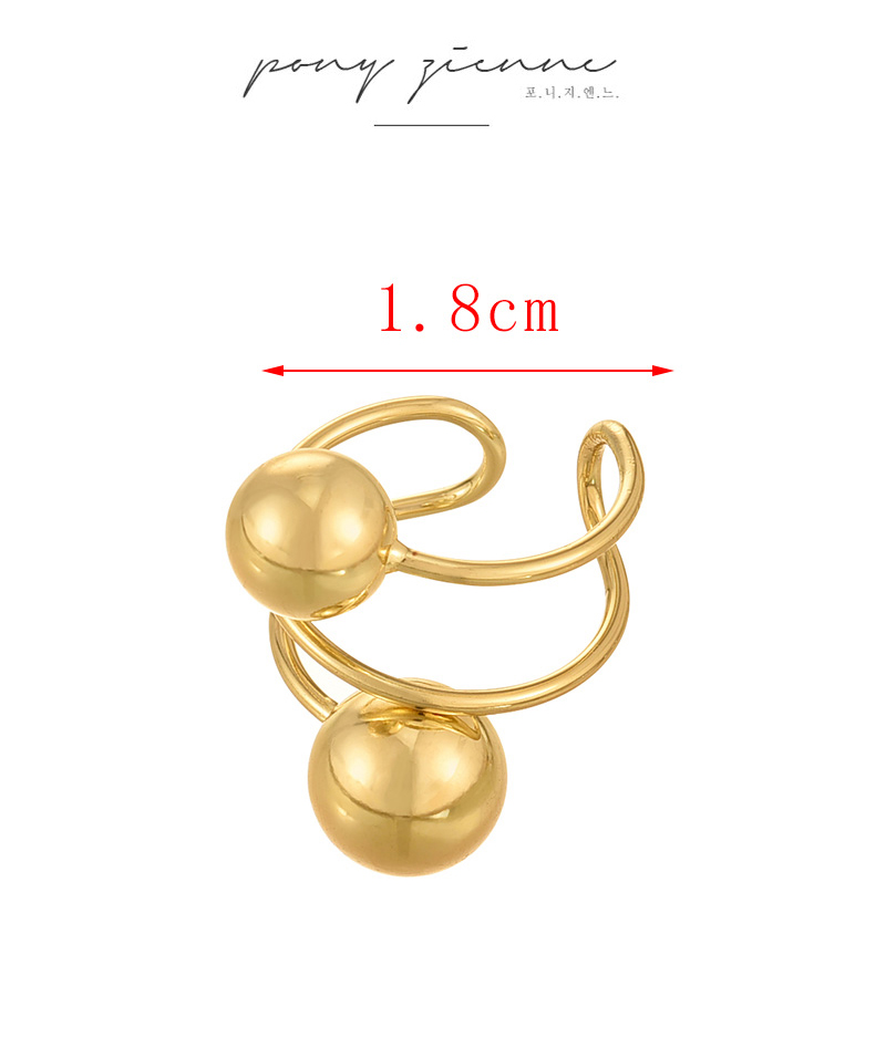 Fashion Golden 4 Copper Irregular Ball Ring,Rings
