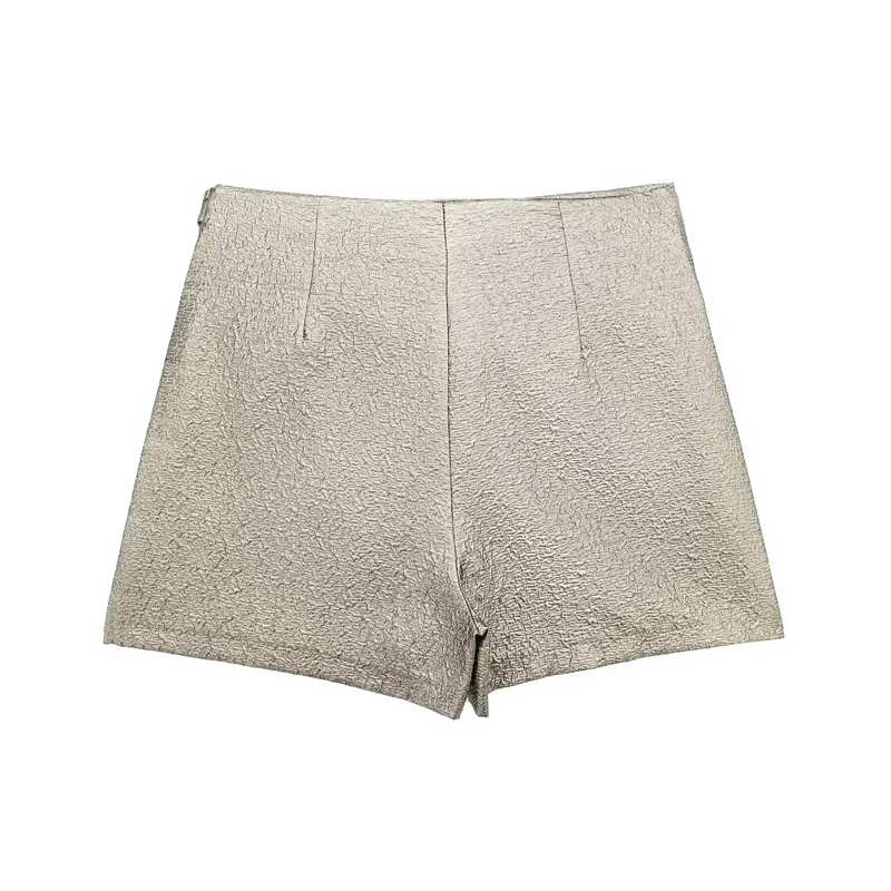 Fashion Gold Blend Knotted Shorts,Shorts