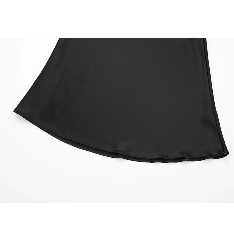 Fashion Black Sequined Patchwork Suspender Long Skirt,Long Dress
