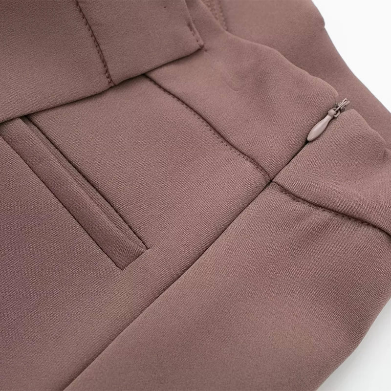 Fashion Purple Pink Blend Textured Irregular Culottes,Shorts