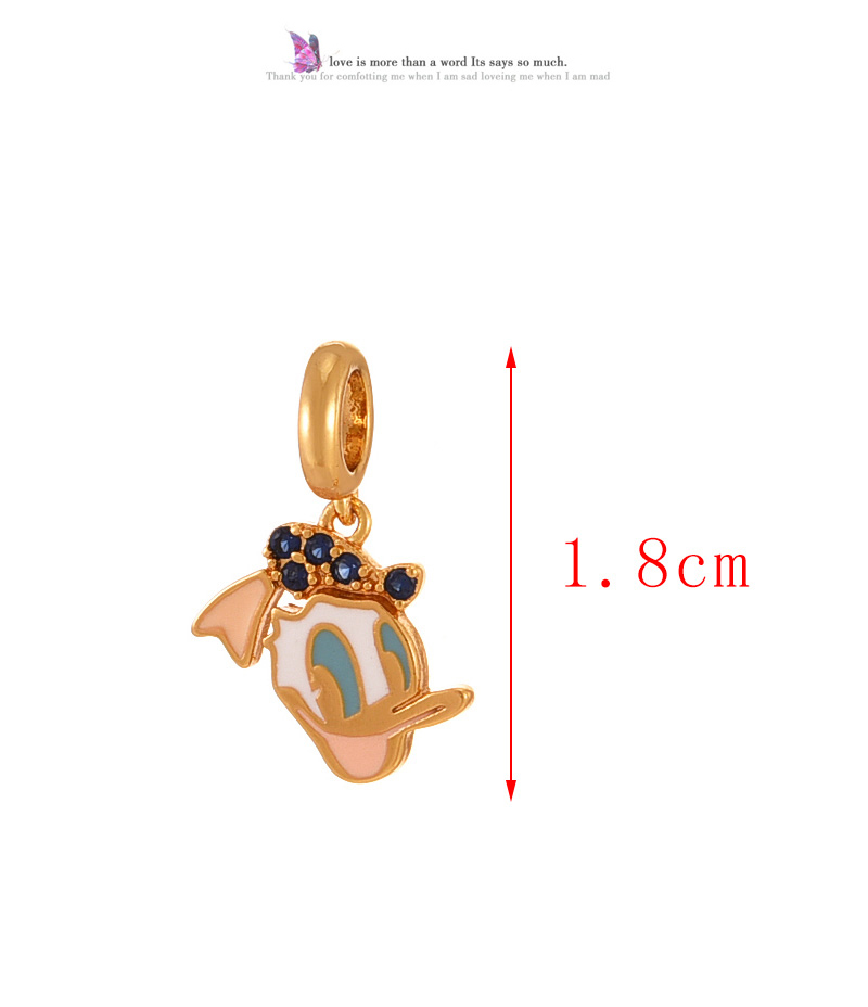 Fashion Color 6 Copper Inlaid Zircon Cartoon Pendant Accessories,Jewelry Findings & Components