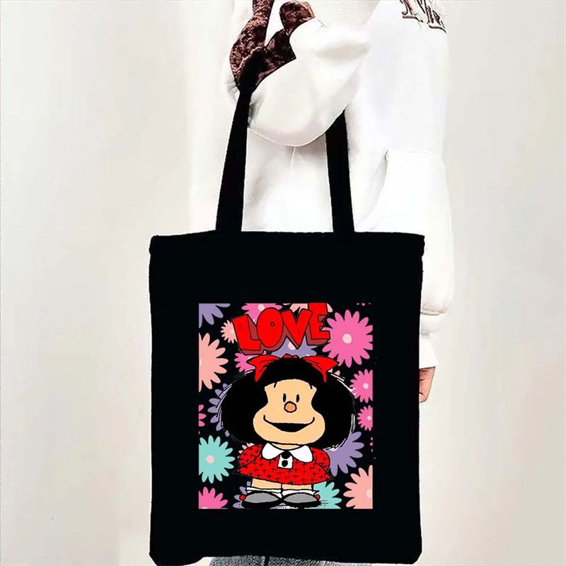 Fashion W Black (mm*mm) Canvas Printed Large Capacity Shoulder Bag,Messenger bags