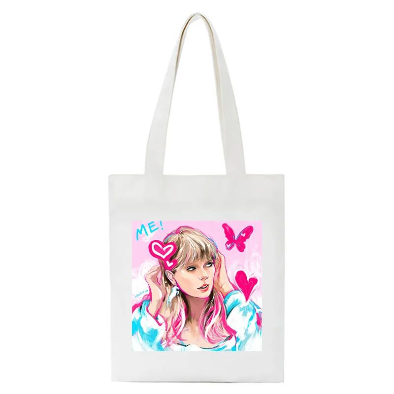 Fashion M (mm*mm) White Canvas Printed Large Capacity Shoulder Bag,Messenger bags