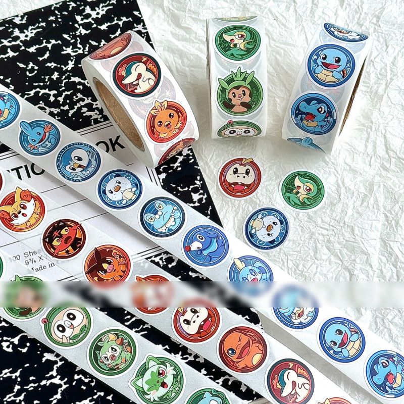Fashion Popular Pokémon [1 Volume/500 Stickers] Paper Printed Pocket Material Dot Stickers,Stickers/Tape