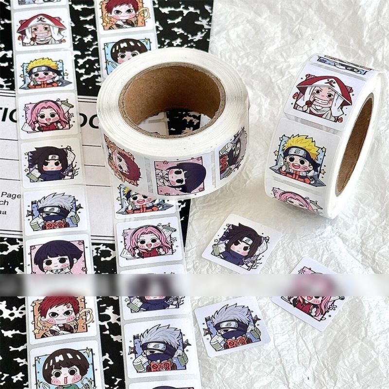 Fashion Naruto Roll Stickers [1 Volume/500 Stickers] Paper Printed Pocket Material Dot Stickers,Stickers/Tape