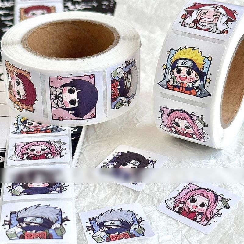 Fashion Naruto Roll Stickers [1 Volume/500 Stickers] Paper Printed Pocket Material Dot Stickers,Stickers/Tape
