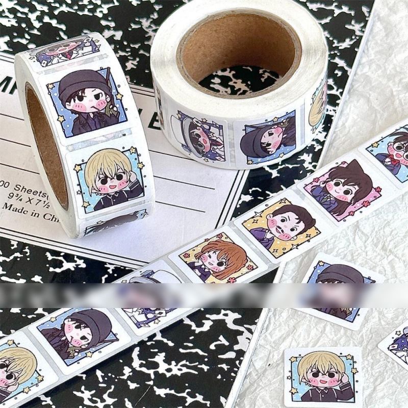 Fashion Conan Roll Stickers [1 Roll/500 Stickers] Paper Printed Pocket Material Dot Stickers,Stickers/Tape