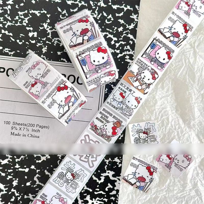 Fashion Kt Cat Expression Pack [1 Volume/500 Stickers] Paper Printed Pocket Material Dot Stickers,Stickers/Tape