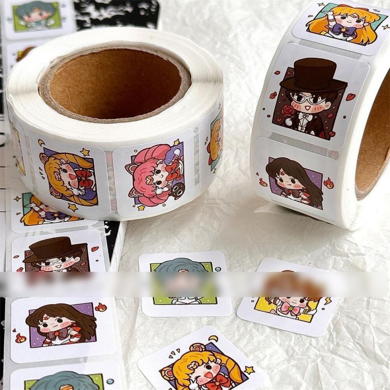 Fashion Sailor Moon Stickers [1 Volume/500 Stickers] Paper Printed Pocket Material Dot Stickers,Stickers/Tape