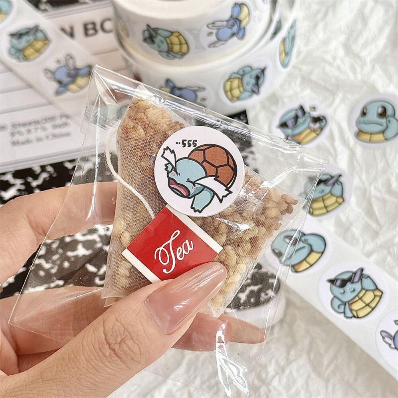Fashion Squirtle Roll Stickers [1 Roll/500 Stickers] Paper Printed Pocket Material Dot Stickers,Stickers/Tape