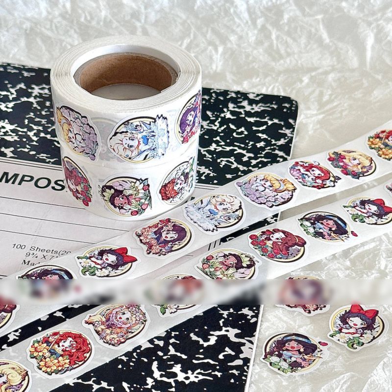 Fashion Alien Disney Princess [1 Volume/500 Stickers] Paper Printed Pocket Material Dot Stickers,Stickers/Tape