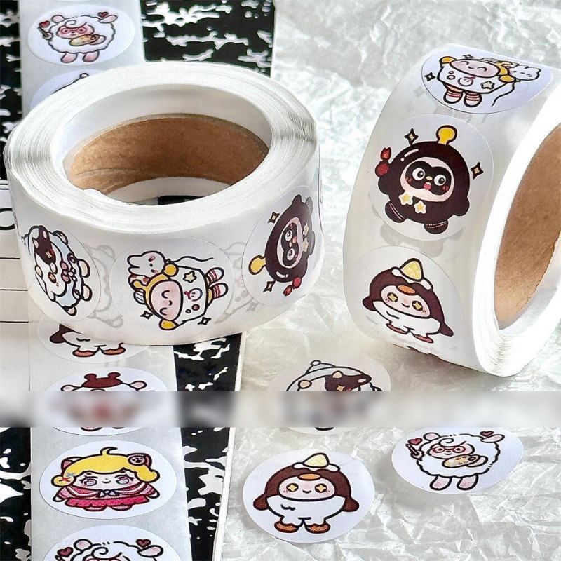 Fashion New Egg Boy Party 3.0 [1 Roll/500 Stickers] Paper Printed Pocket Material Dot Stickers,Stickers/Tape