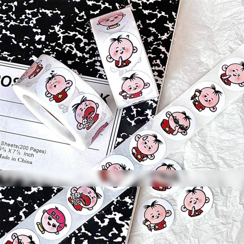 Fashion Big Ears Pictures [1 Volume/500 Stickers] Paper Printed Pocket Material Dot Stickers,Stickers/Tape