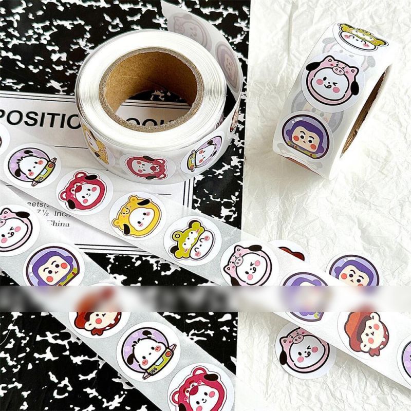Fashion Toy Story Pacha Dog Roll Stickers [1 Roll/500 Stickers] Paper Printed Pocket Material Dot Stickers,Stickers/Tape