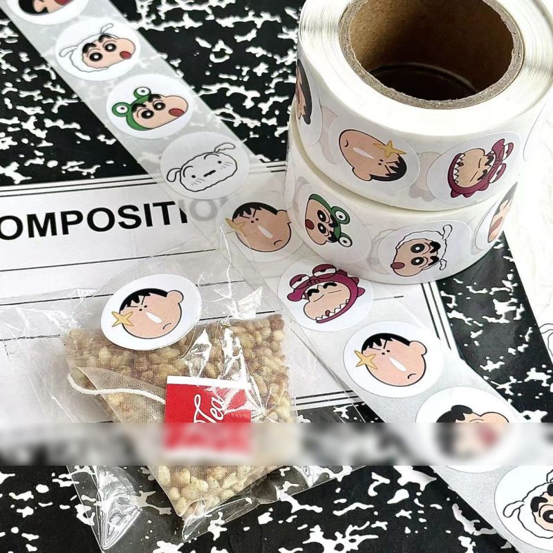 Fashion Dynamic Superman Shin-chan Volume Stickers [1 Volume/500 Stickers] Paper Printed Pocket Material Dot Stickers,Stickers/Tape