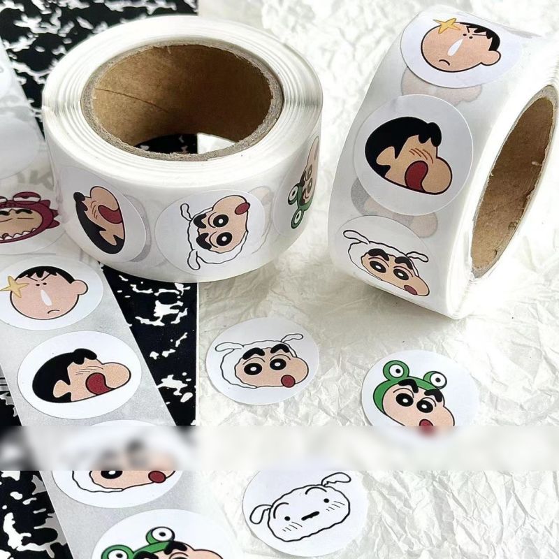 Fashion Dynamic Superman Shin-chan Volume Stickers [1 Volume/500 Stickers] Paper Printed Pocket Material Dot Stickers,Stickers/Tape