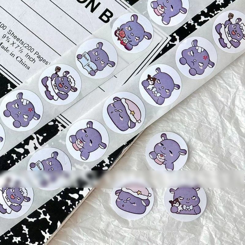 Fashion Baku Roll Stickers [1 Roll/500 Stickers] Paper Printed Pocket Material Dot Stickers,Stickers/Tape