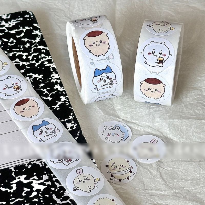 Fashion Jiikawa Roll Stickers [1 Roll/500 Stickers] Paper Printed Pocket Material Dot Stickers,Stickers/Tape