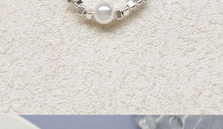 Fashion A Geometric Ring Smashed Silver Beaded Pearl Ring,Fashion Rings