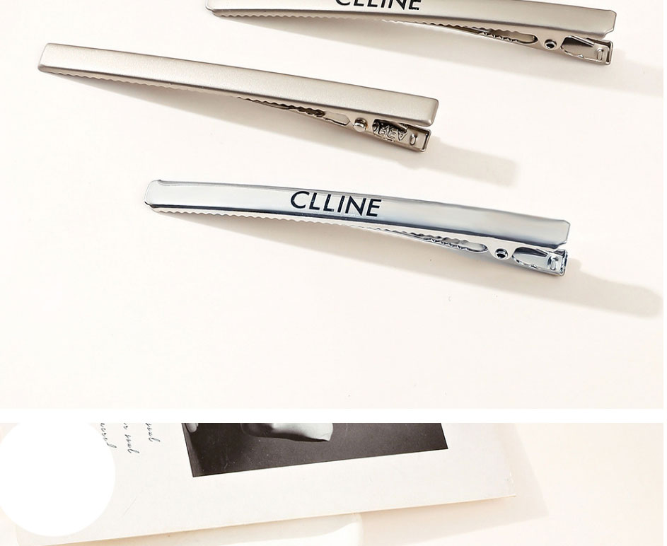 Fashion 8cm Rectangle Matte Metal Rectangle Hair Clip,Hairpins