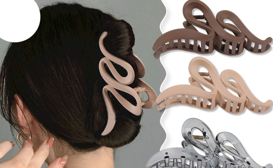 Fashion Transparent Brown Resin Wave Grip,Hair Claws