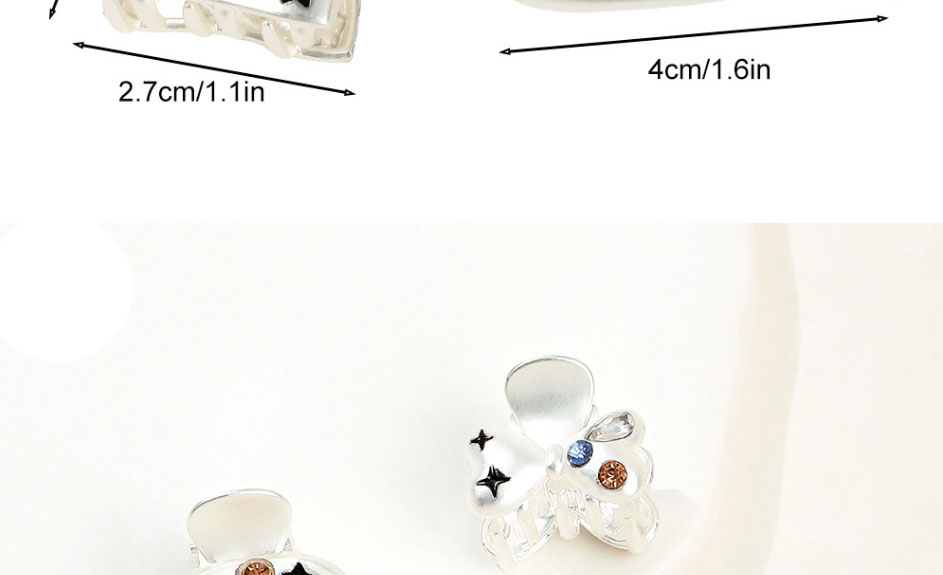 Fashion Star Clamp - Small Semicircle Metal Diamond Star Clip,Hair Claws
