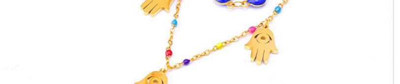 Fashion Eye Necklace + Earrings Titanium Oil Drip Eye Earring Necklace Set,Jewelry Set