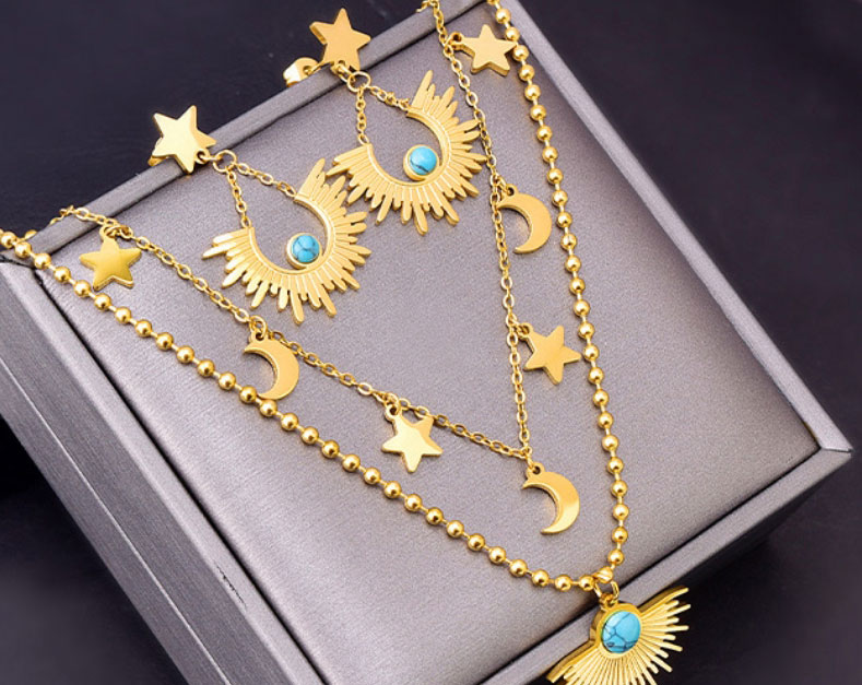 Fashion Bracelet Titanium Turquoise Scalloped Star Bracelet,Bracelets