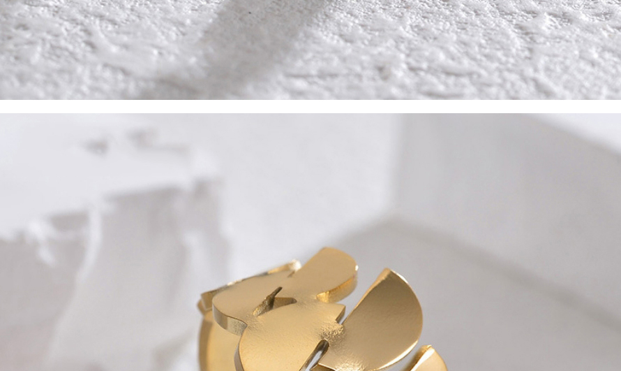 Fashion Silver Titanium Geometric Split Ring,Rings