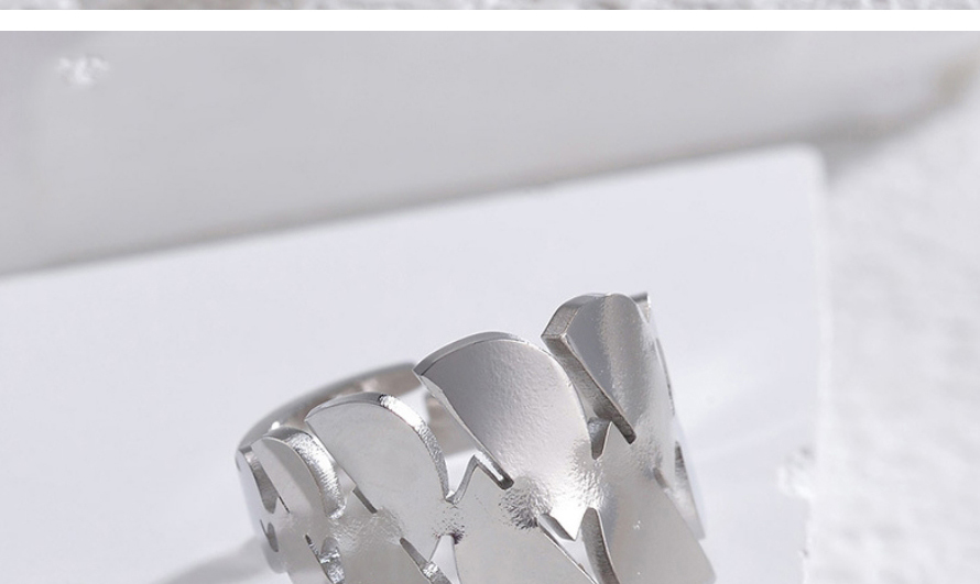 Fashion Color Matching Titanium Geometric Split Ring,Rings